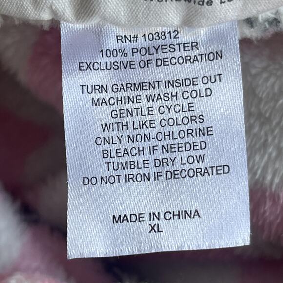 Munki Munki Peanuts Pajama Set Womens XL Snoopy Hearts Fleece Sleepwear Cute - Picture 7 of 12